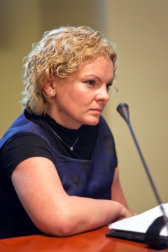 Mgr Agata Furgała, zastępca dyrektora Kolegium Bezpieczeństwa Wewnętrznego w WSPiA.